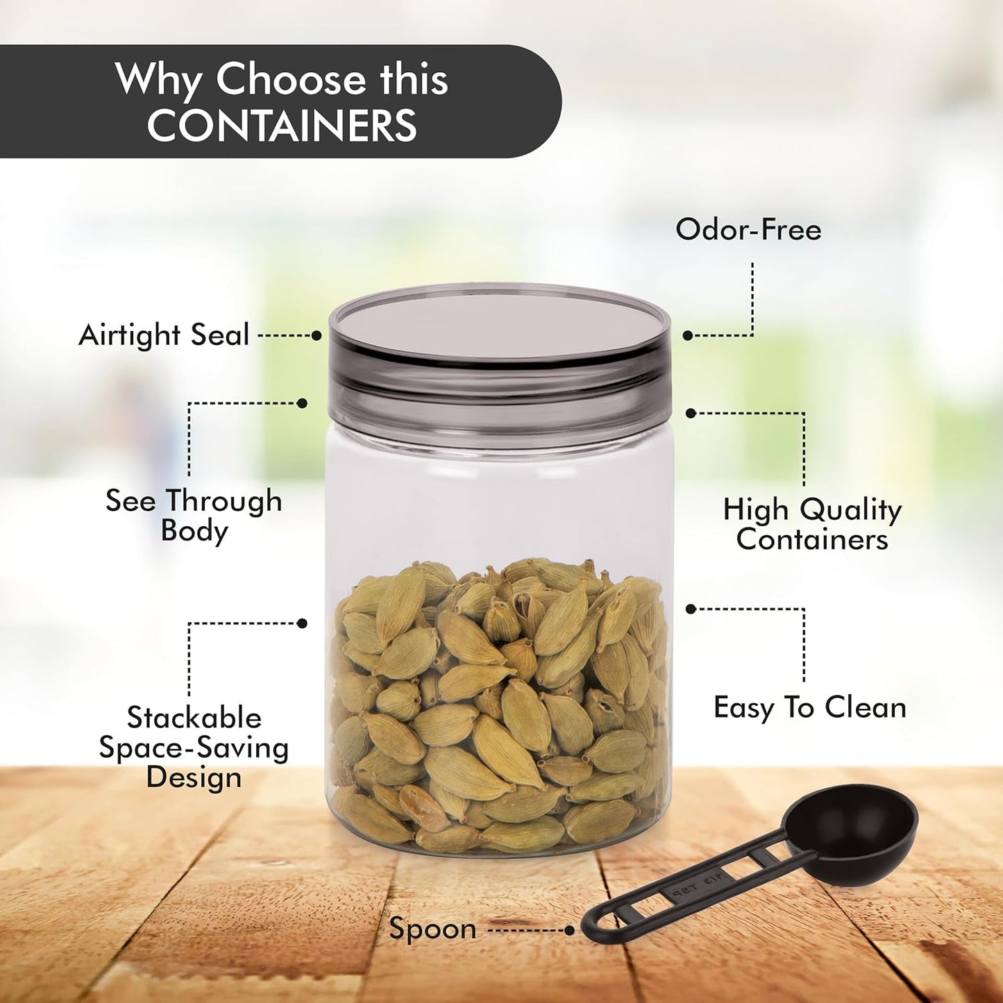 Airtight Kitchen Storage Jars Set™