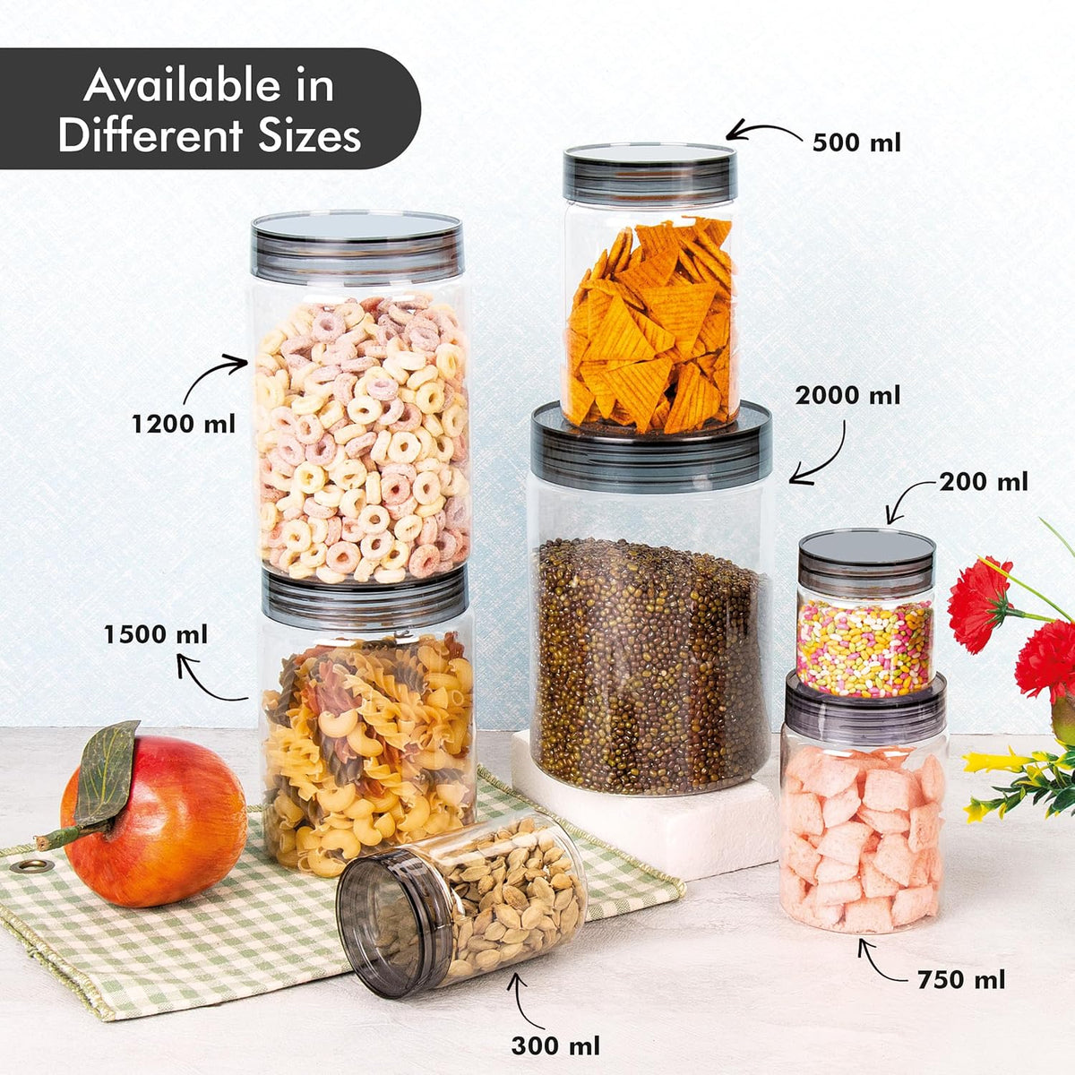 Airtight Kitchen Storage Jars Set™